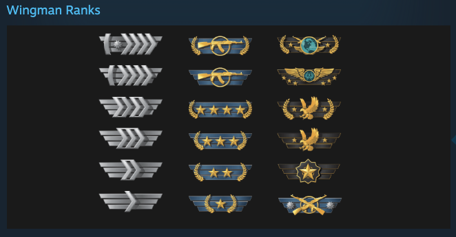 All CS2 Wingman Ranks - news.white.market
