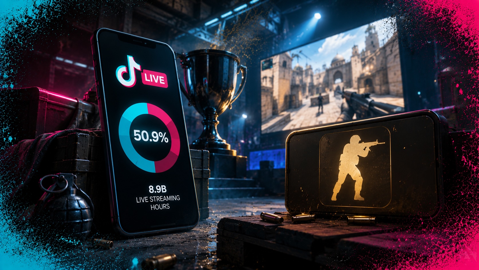 TikTok Live 50.9% Market Share; CS2 Tops Q2 Esports