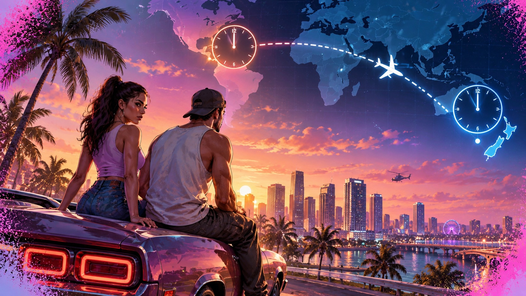 GTA 6: premiera o północy lokalnego czasu — NZ 12 godzin wcześniej
